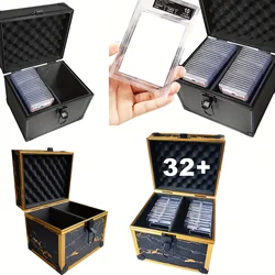Graded Card Storage Box Organizer for Up to 44 PSA, BGS, FGS, SGC Trading Slabs Brick Case for MTG/PKM/PTCG Sport Cards Holder
