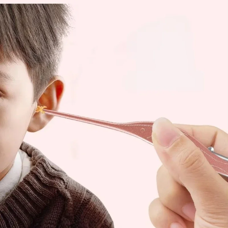 Stainless Steel Luminous Ear Scoop with Light Visual Ear Cleaner Handy Ear Picking Tool Flashlight Earpick for Children Ear Care