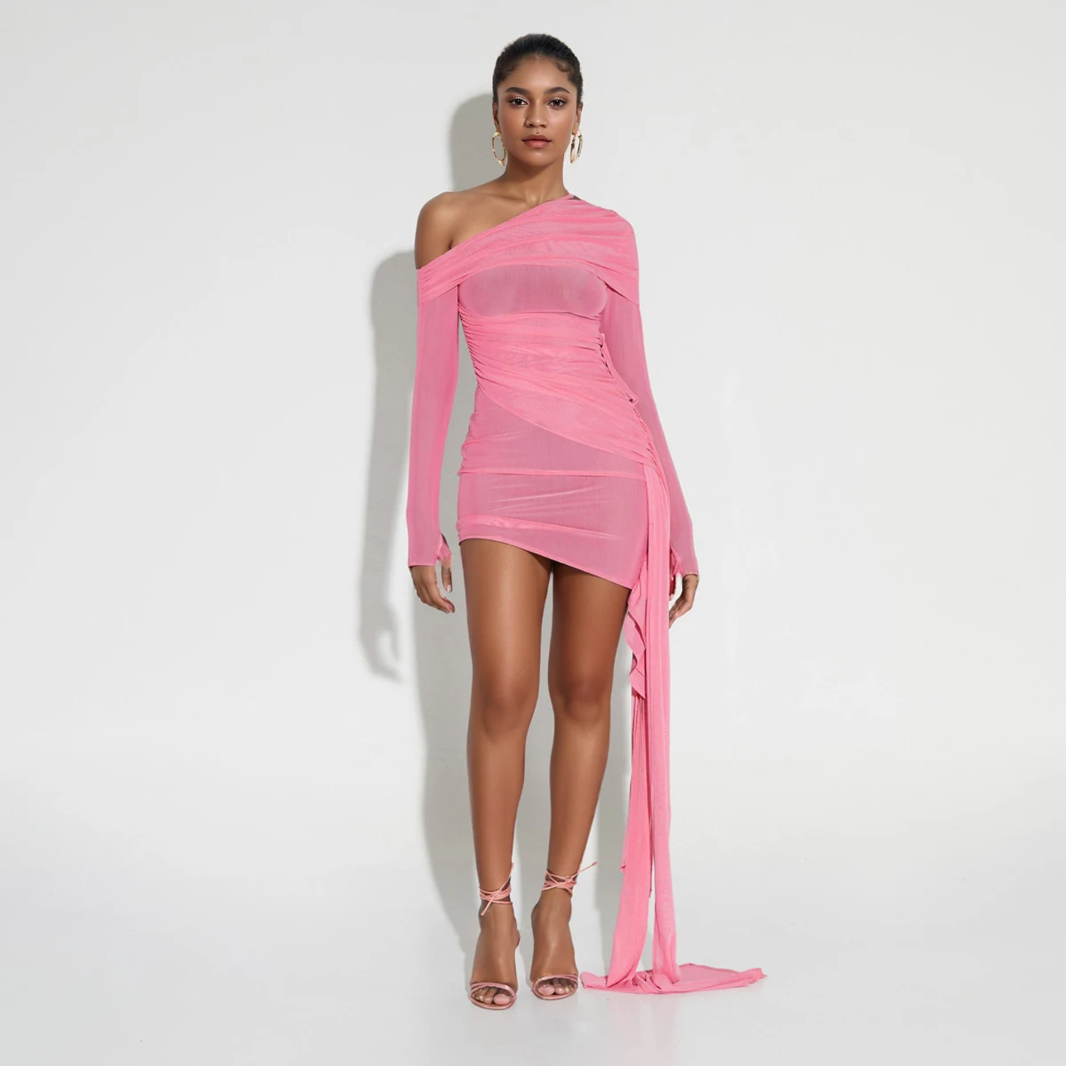 Daring Dress 2024 Sexy Transparent Midi Women Vacation Summer Party Dresses Casual Evening Wear Fashionable Female Clothing