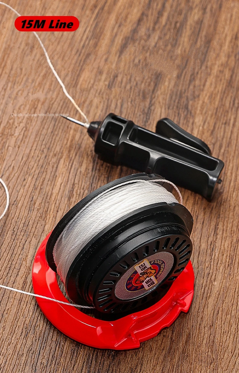 أدوات قياس البناء البلاستيك التلقائي نجار دليل الحبر علامة القناة النجارة الطباشير خط نجار الحبر علامات