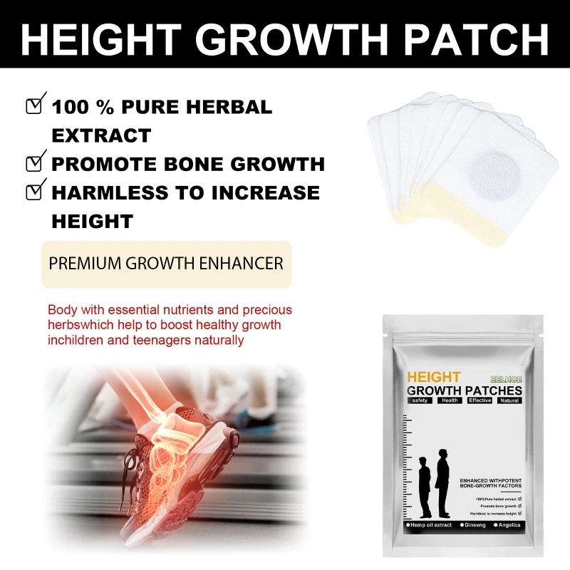 Height Increase Foot Patch Conditioning Body Grow Taller Plaster Promote Growth Drop Shipping