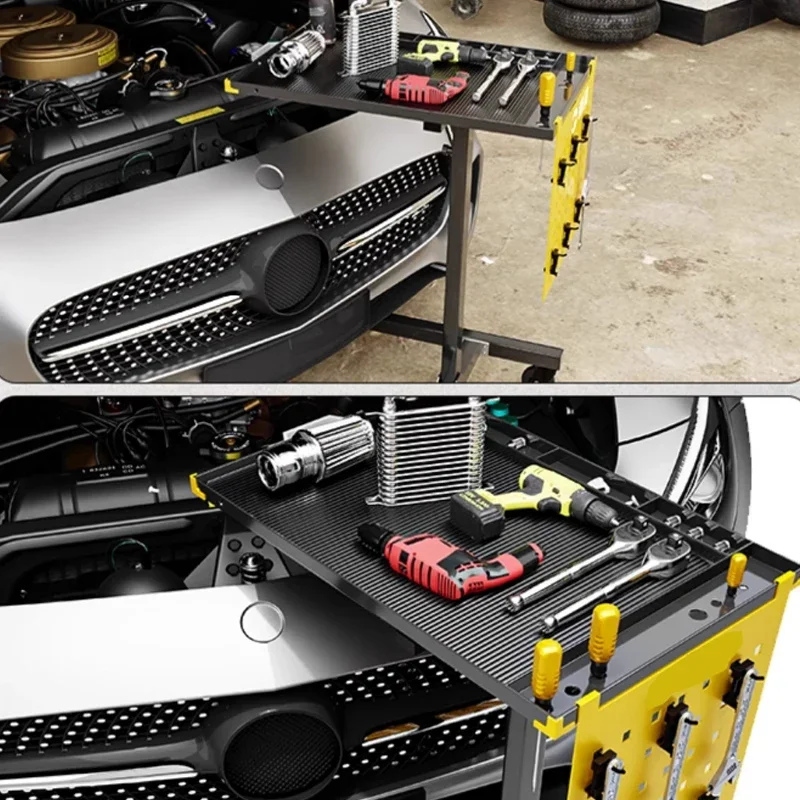 

Lifting Workbench Engine Repair Parts Storage Workshop Mobile Tool Cart Trolley Auto Repair Tools 1pcs