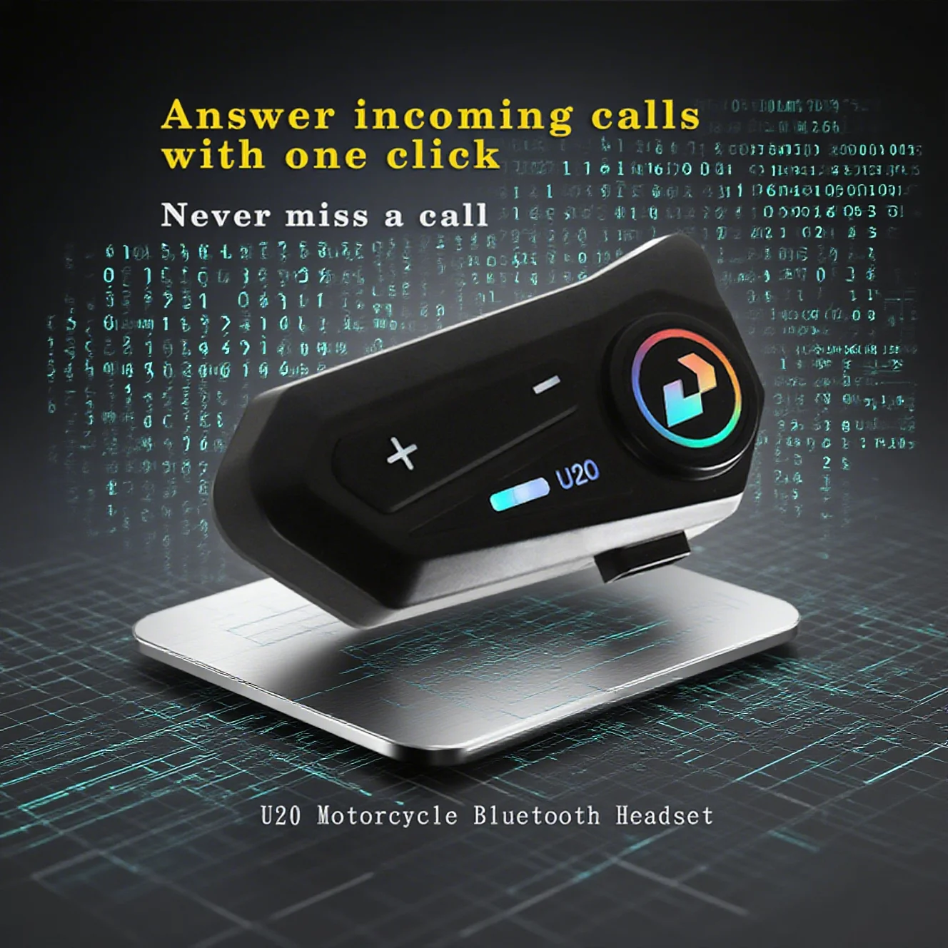 

Uchoose U20 Motorcycle Helmet Bluetooth Headset 500Mah Super Long Standby Wireless Hands-free Waterproof Motorbike Earphone