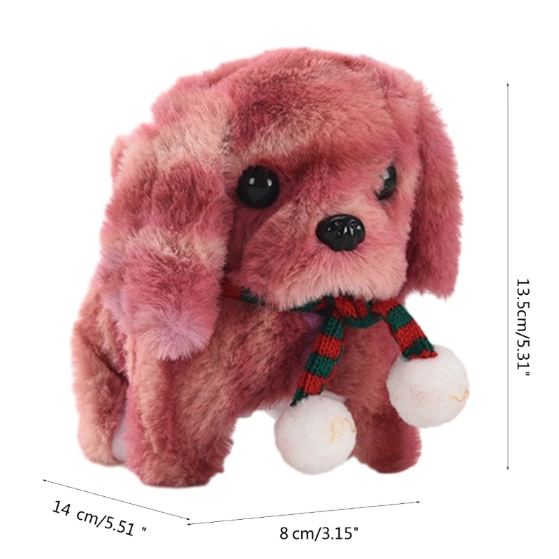 Juguete peluche 77HD, lindo perro eléctrico que camina ladrando, juguete peluche para niños