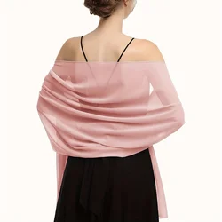 Elegant Bubble Chiffon Shawl Hijab Women Lightweight Shawl and Wrap Female Foulard Perfect for Casual Outings and Evening Events