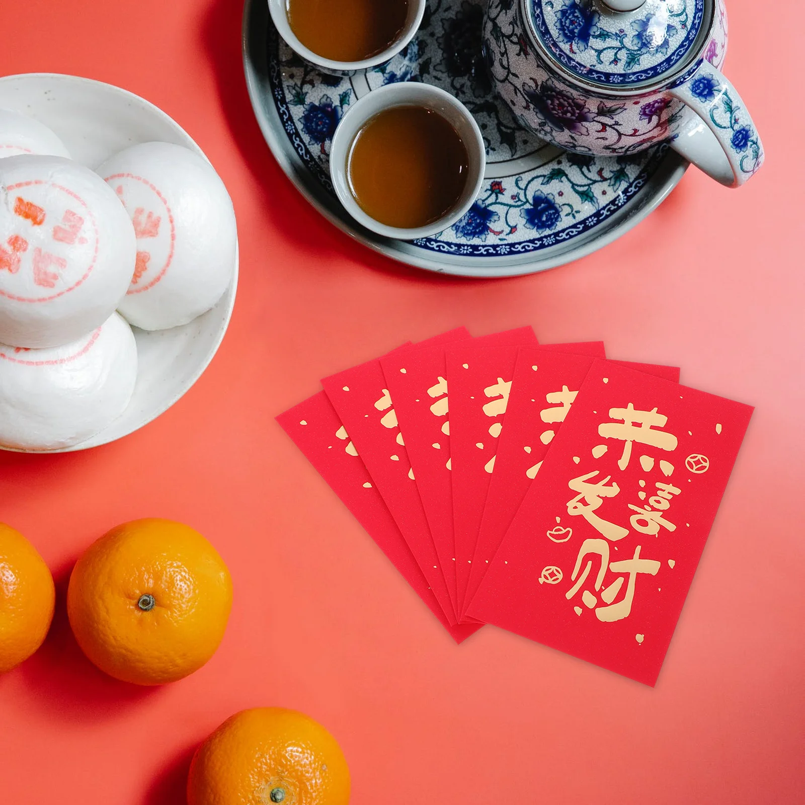 

6Pcs Spring Festival Red Envelopes Traditional Chinese for New Year Gifts Lucky Money Storage Heavy Duty Paper