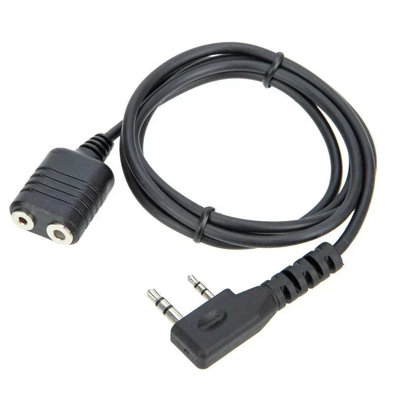 1m Microphone Extension Cable 2-Pin K Type Extender Cord Wire Replacement Ham Radio Accessory for Kenwood for Baofeng UV-5R 888S