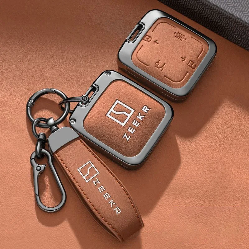 Car Key Case Fob for Zeekr 7X Accessories 2024 2025 2026 Car-Styling Keychain Protection Cover RemoteShell Housing Holder Ring