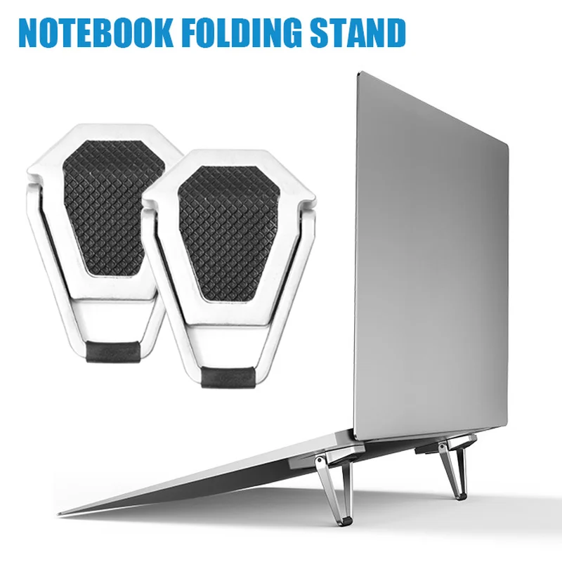 2pcs Universal Laptop Stand Foldable Notebook Desktop Holder for Laptop Cooling Accessories Folding Metal Bracket for MacBook