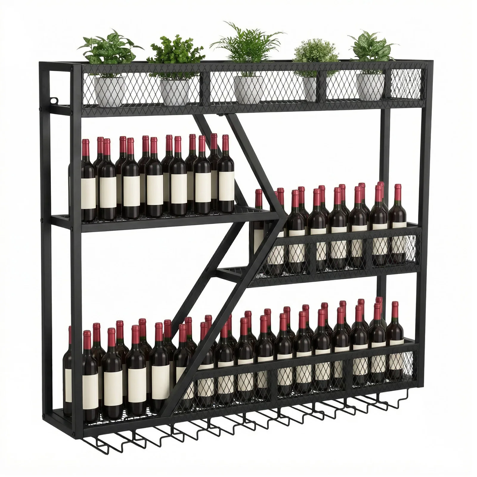 39in 3-Tiers Floating Bar Shel - Home Bar Shelf recensie en prijs