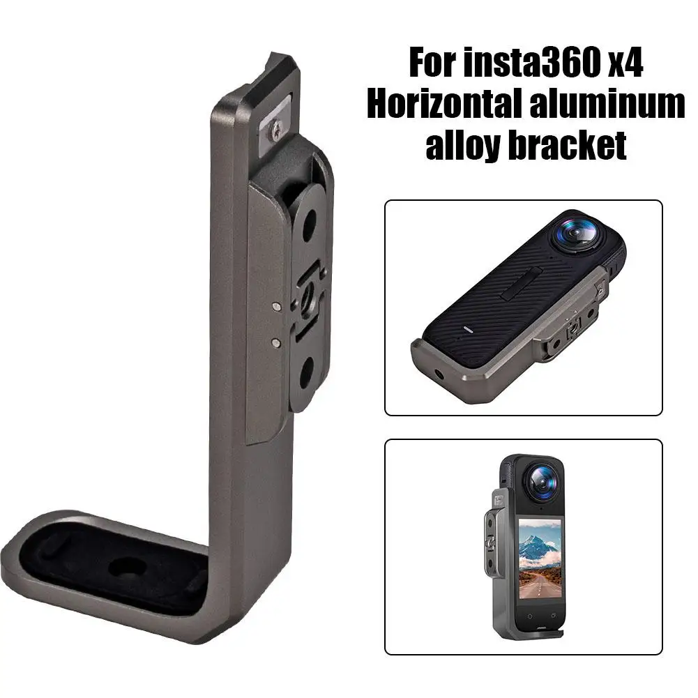 For Insta360 X4 Vertical Or Horizontal Mount Aluminum Alloy Metal Bracket For Insta360 X4 Camera Accessory