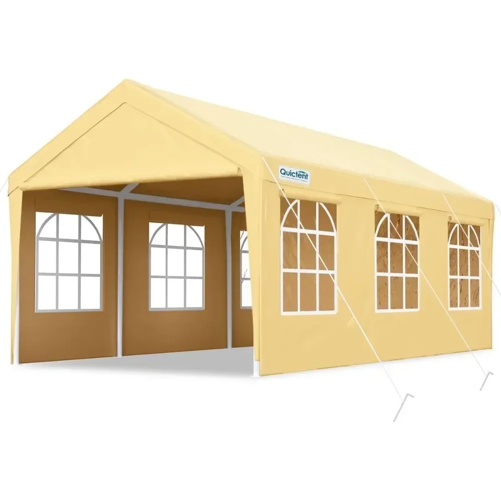 

durable for 10x20 Ft Carport Garage with Sidewalls and Rollable Windows