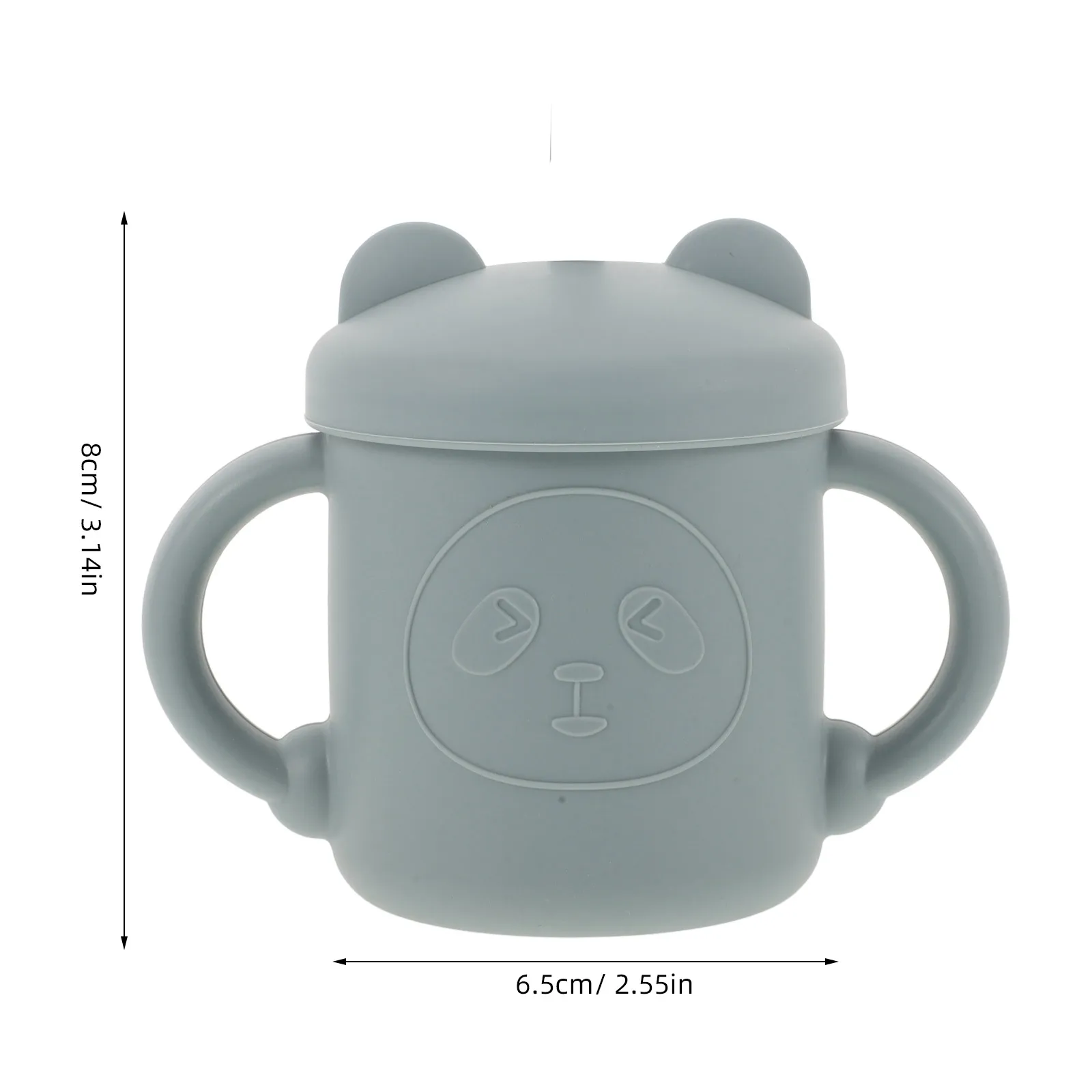 كوب سيليكون مقاوم للانسكاب للأطفال بمقبض مريح وغطاء آمن وقابل لإعادة الاستخدام كوب بقشة للأطفال للسفر والمنزل وخفيف الوزن للشرب للرضع #6
