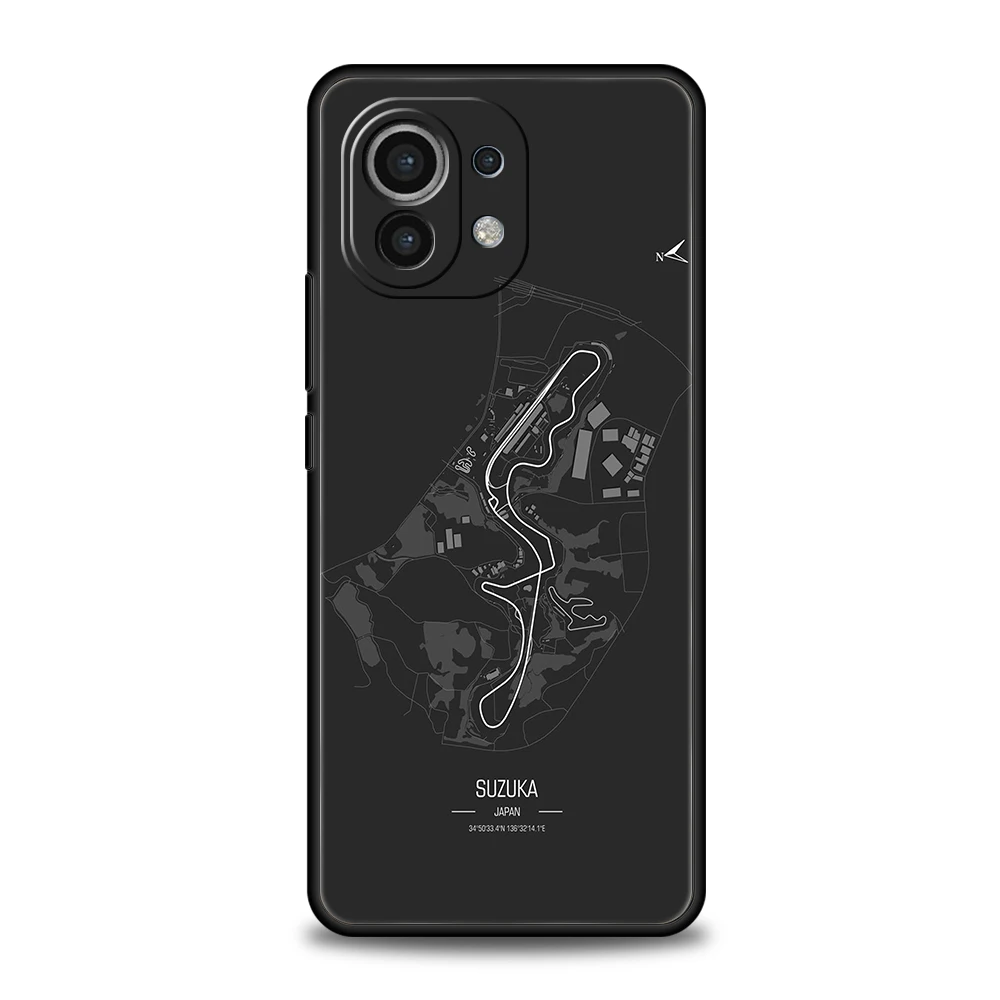 حافظة هاتف لهاتف Xiaomi Mi 15 14 13 12 11 Ultra 14T 13T 12T 11T 10T Pro Lite مقاومة للصدمات ناعمة من البولي يوريثان Capas F1 مطبوعات مسار السباق