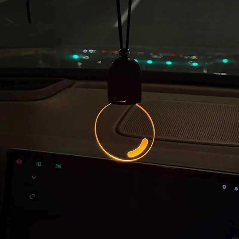 M76E Eye Catching Glowing Car Embellishment Illuminated Ornament Perfect For Rearview Low Power Consumption