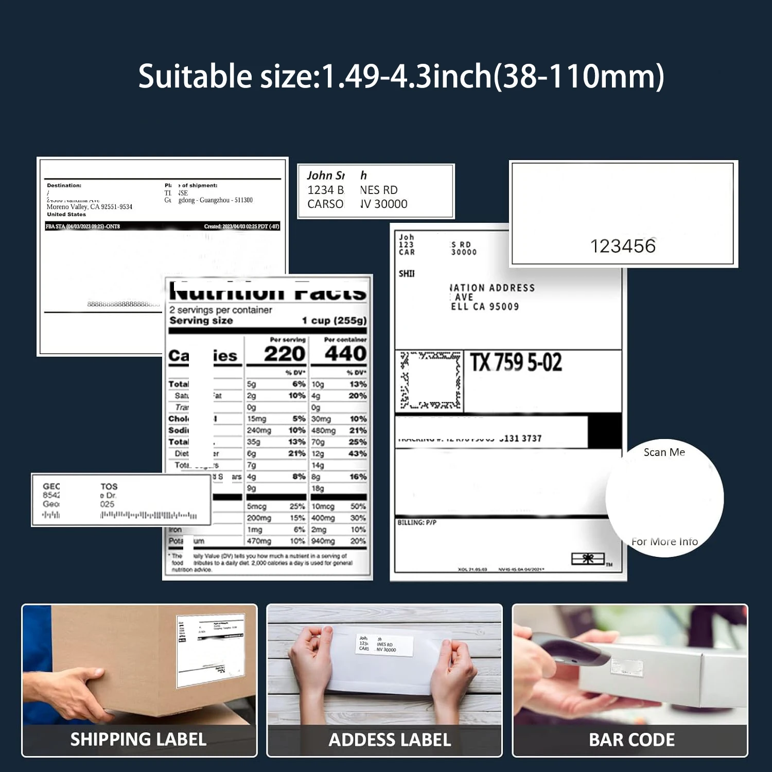 Marklife D200 4Inch Thermal Label Printer for Adhesive Stickers Printing with Bluetooth USB Interface High Quality for shipping