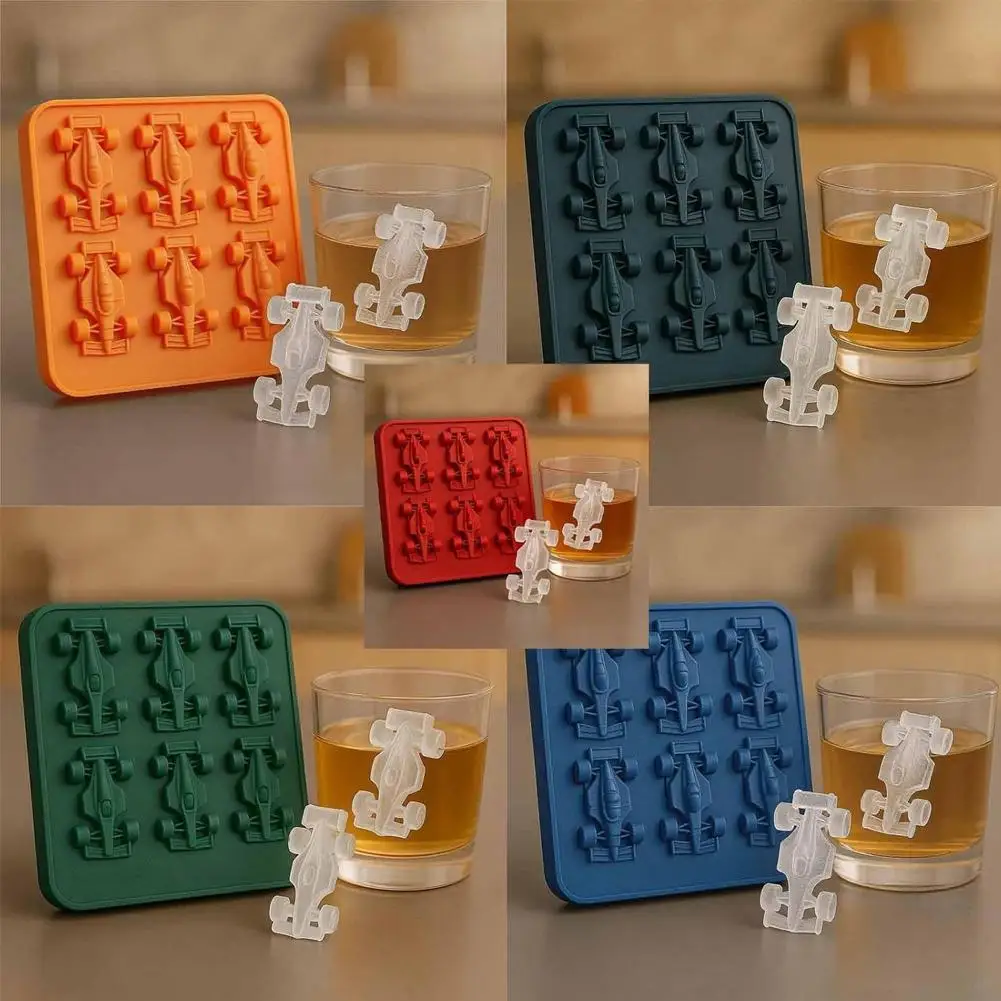 

Formula Racing Car Ice Mold Ice Mold Silicone Racing Car Whiskey Ice Cube Mold 6-cavity 3d Race Car Tumbler Tray Baking Tool