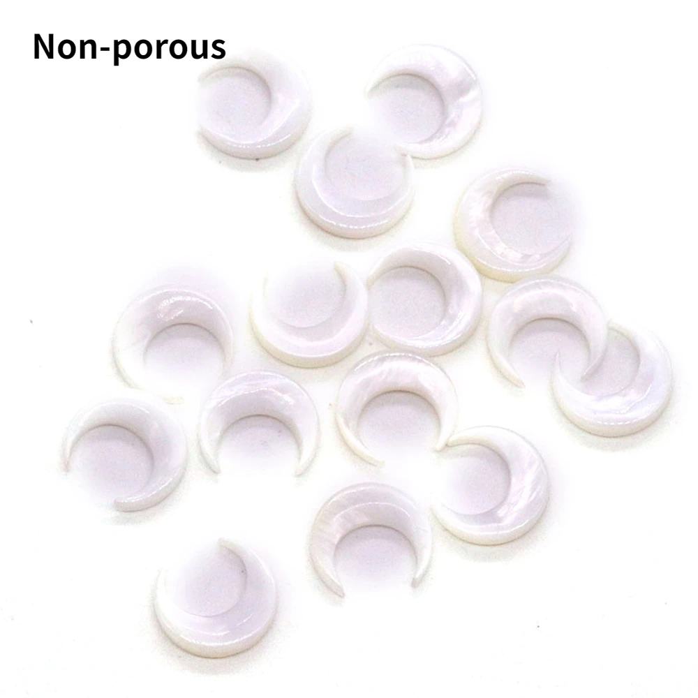 Natural Freshwater Shell Beads Moon Shape White Shell No Hole Loose Beads for Jewelry Making DIY Necklace Earring Accessories