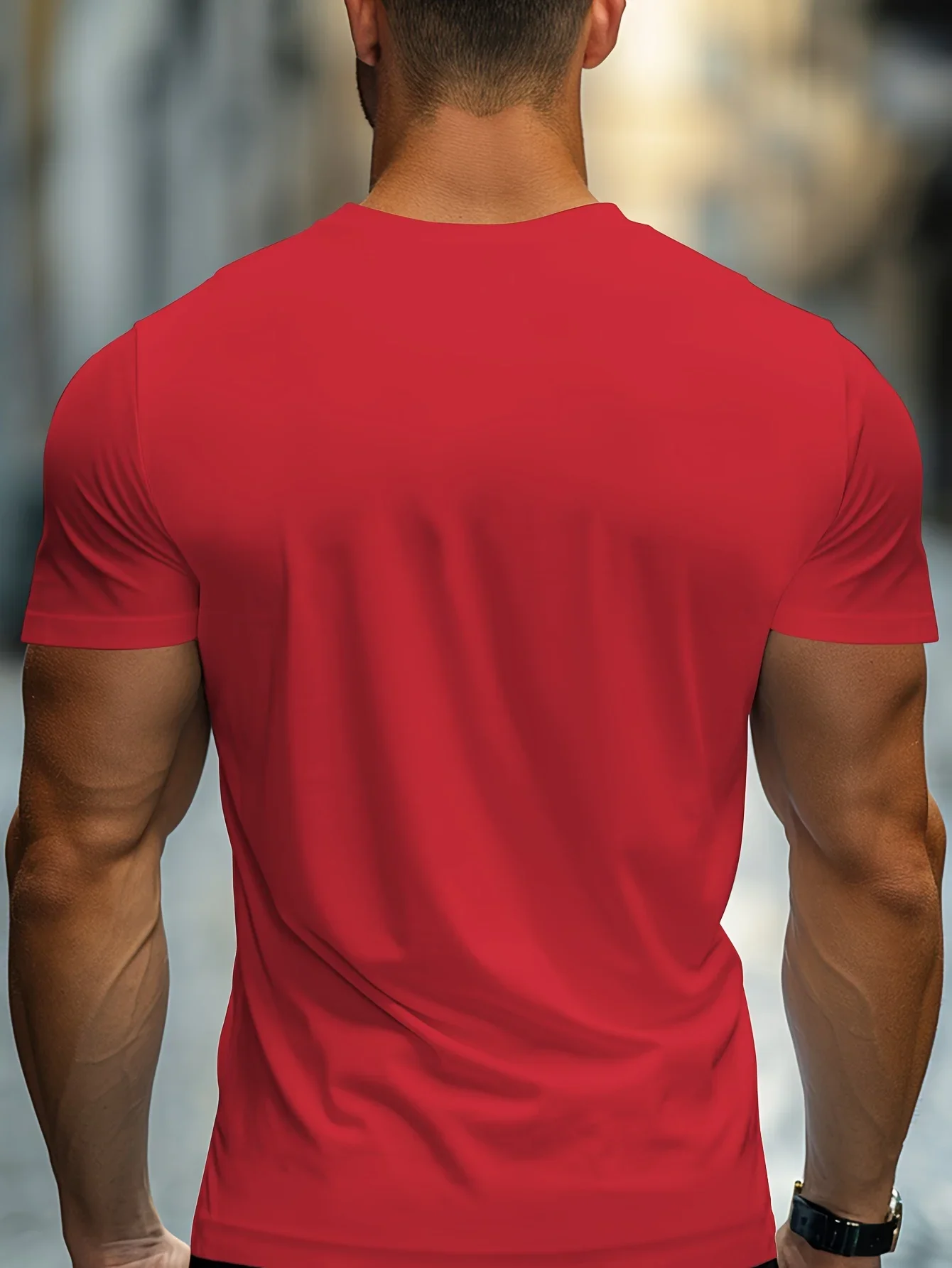 Herren Sommer 100% Baumwolle Mode Sport Freizeit Locker Geschnittenes Golfspieler-Muster Bedrucktes Rundhals-Kurzarm-T-Shirt – Detail 8