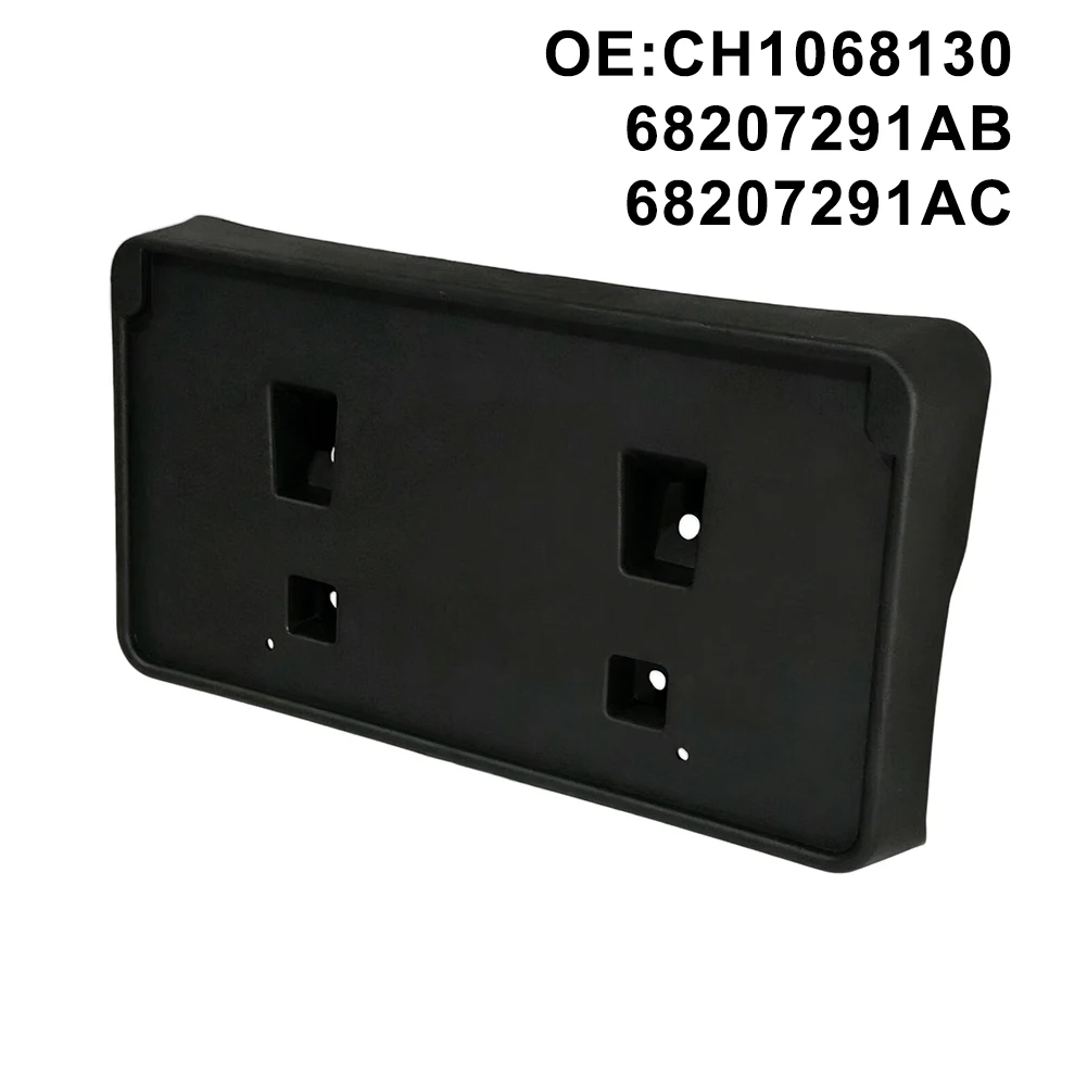 Black Front License Plate Bracket Seamless Mounting Points Weather Resistant Design For Jeep for cherokee 2014-2018