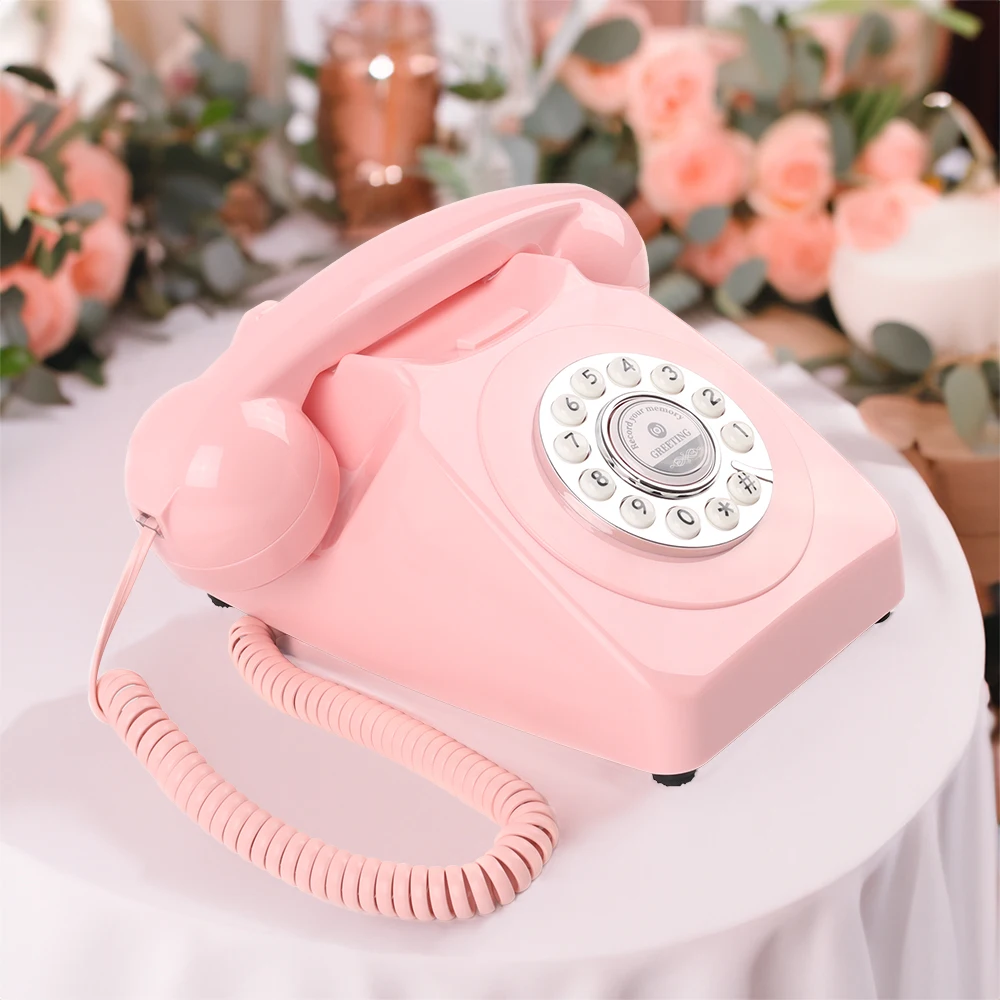 Wedding Birthday Party Classical Vintage Audio Recording Message Telephone Collect Blessings Antique Guestbook