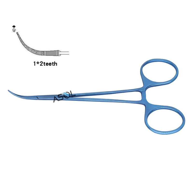 Medical Surgical  Fine Vascular Anastomosis Curved Surgical Instruments  Haemostatic Forceps