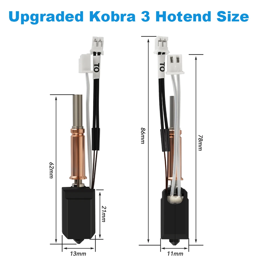 Upgrade Hotend Kit For Anycubic Kobra 3 V2 Combo 3D Printer Print Head Bimetal Heatbreak Ceramic Heating Rod For Kobra 3 Combo
