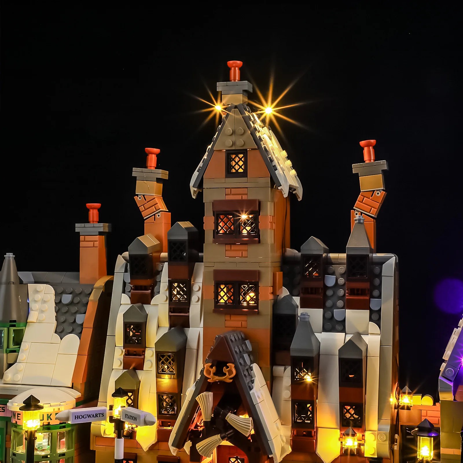 (Only LED Light No Bricks) 76457 Hogsmeades Collector's Edition Ideas (Not Include Building Blocks Kits Sets Model)