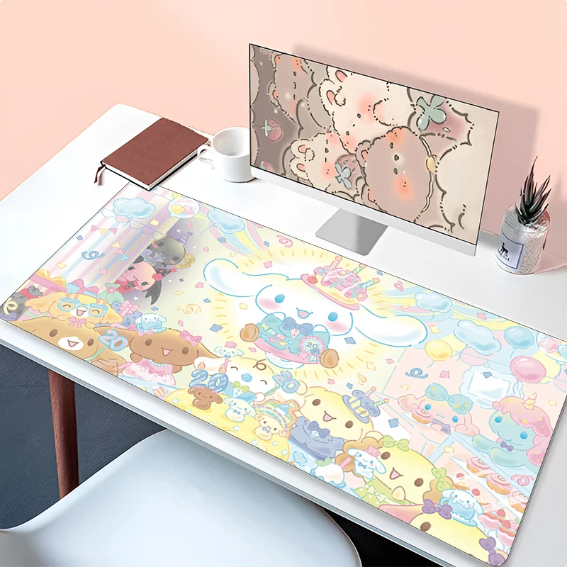 Kawaii Mouse Pad C-cinnamoroll notbook gamer Large Keyboard NonSlip Rubber Computer Carpet Desk Mat PC Gamer 900x400 MousePad