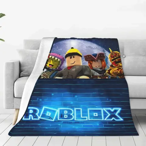 R-Robloxes 게임 담요 커버 플란넬 게임 공장 침구 소파 침대보 용 부드러운 던지기 담요