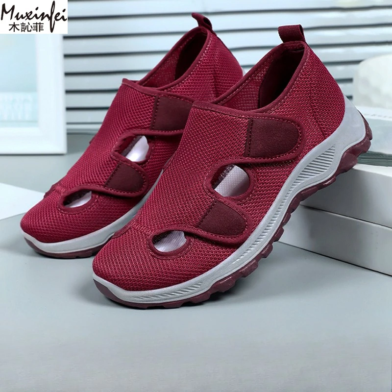 Women's Summer Shoes New Casual Hole Shoes with Adjustable Breathable and Comfortable Sandals for Women Cheap Shoes Clearance