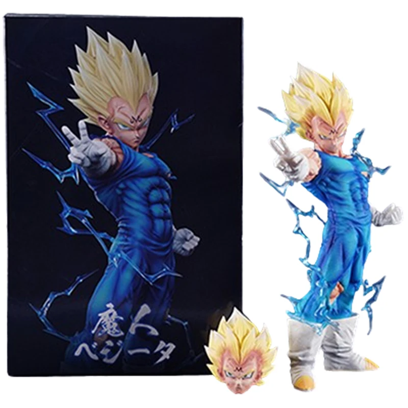 Anime Dragon Ball Z Majin Vegeta Action Figure DBZ Super Saiyan Figuras Toys 26.5cm Collection Model Ornament Peripheral Gift