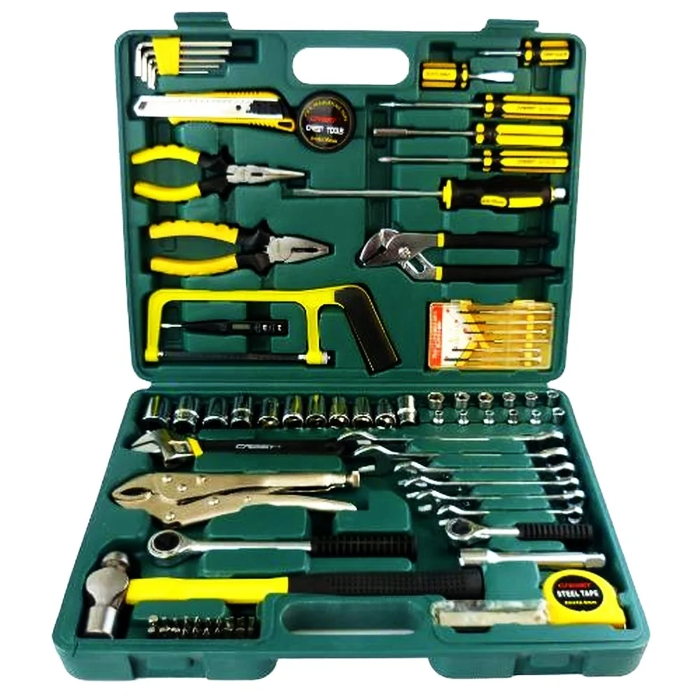 81Set Wrench Vice Saw Hammer Machine Repair Tool Set