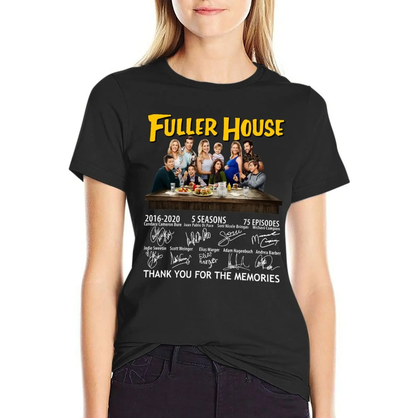 

Pretty Fuller House Thank You For The Memories T-shirt female lady clothes t-shirt dress for Women long