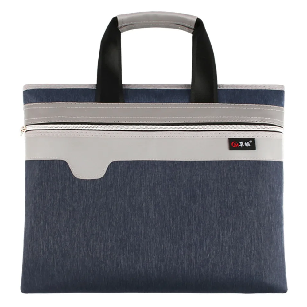 

Large Capacity Documents File Bag Oxford Cloth Paper Organizer Business Briefcase Zipper Closure Multifunctional A4 File Folder