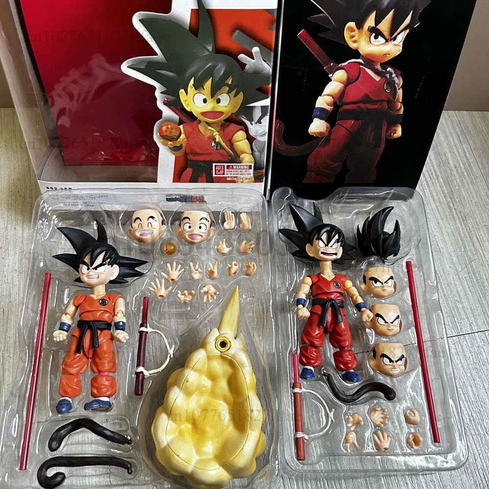 SHF Dragon Ball Z Son Goku Gk Somersault Cloud Son Goku Innocent Challenger Childhood Action Figure Model Toys Room Decor Gift view 3