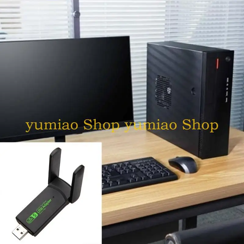 587b leistungsstarke WiFi -Karte Wireless USB -WiFi -Adapter Langstrecken Mini WiFi Dongles 2,4 GHz & 5,8 GHz Doppelband