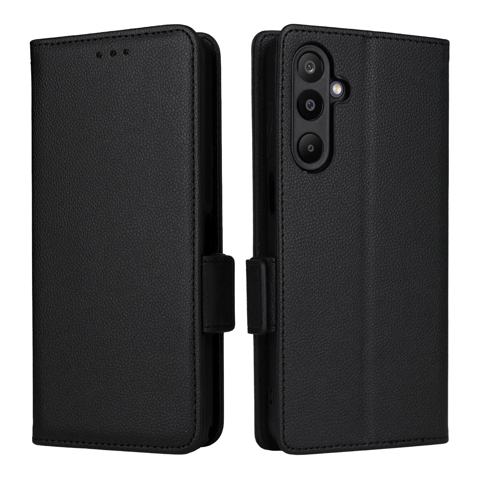 

Card Slot Wallet Cover For Samsung Galaxy M16 F16 5G Magnetic Flip Leather Side Button Lychee Pattern Fall Prevention Phone Case