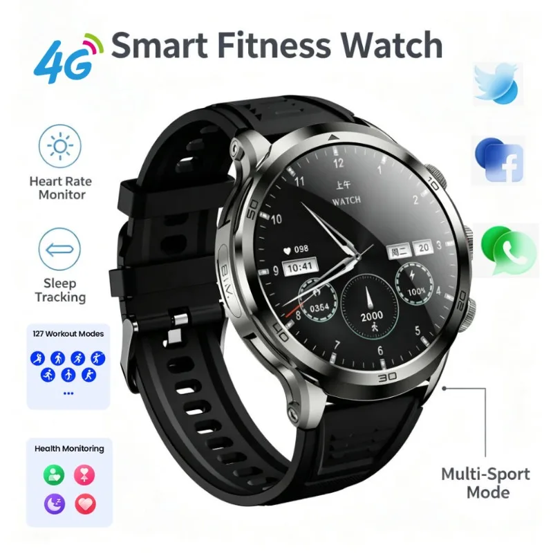 Smart Watch Bluetooth Call Real Heart Rate Step Count Sleep Monitor Compass Sports Track Recording Outdoor Three‑Proof Design