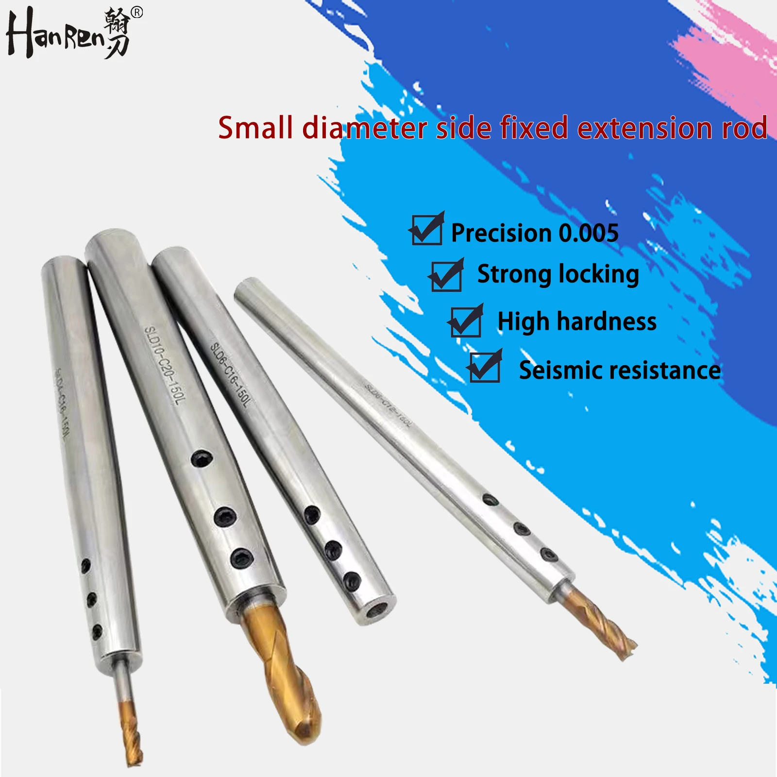 

CNC High-precision Side Fixed Extension Rod Anti Seismic Deep Cavity Processing C8 C10 C12 Parallel Shank Milling Cutter