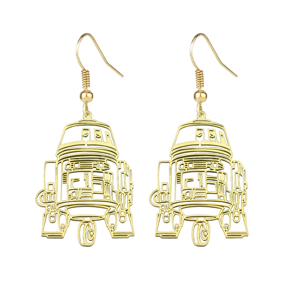 أقراط روبوت من سلسلة أفلام الخيال العلمي ، نوع ، متمرد معدني ، أعمال فنية ، هدايا للجماهير ، اتجاه الموضة #2