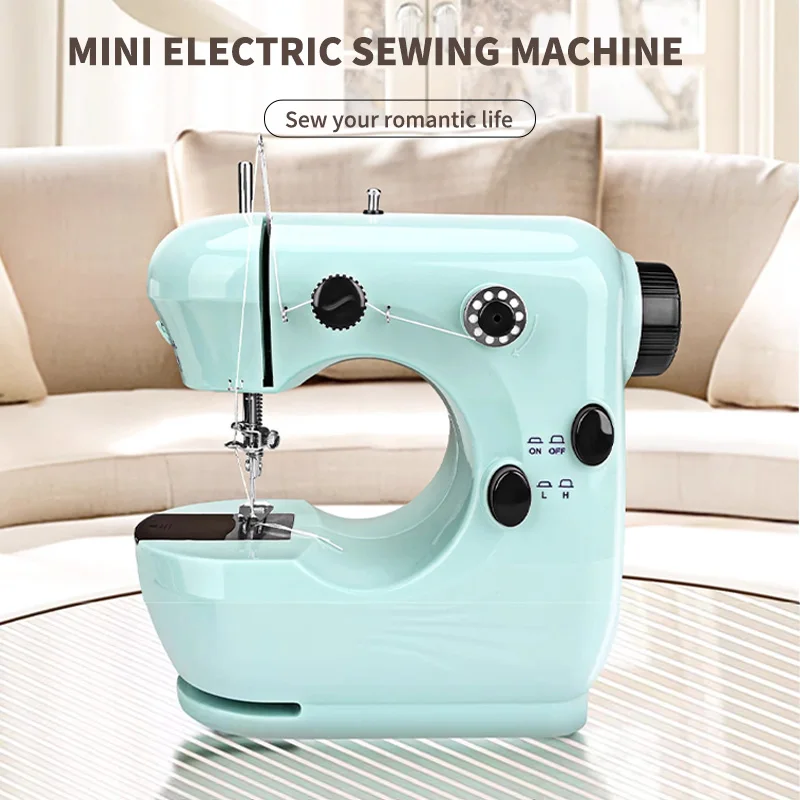 Portable Sewing Machine for Beginners Mini Electric Household Crafting Mending DIY clothing sewing