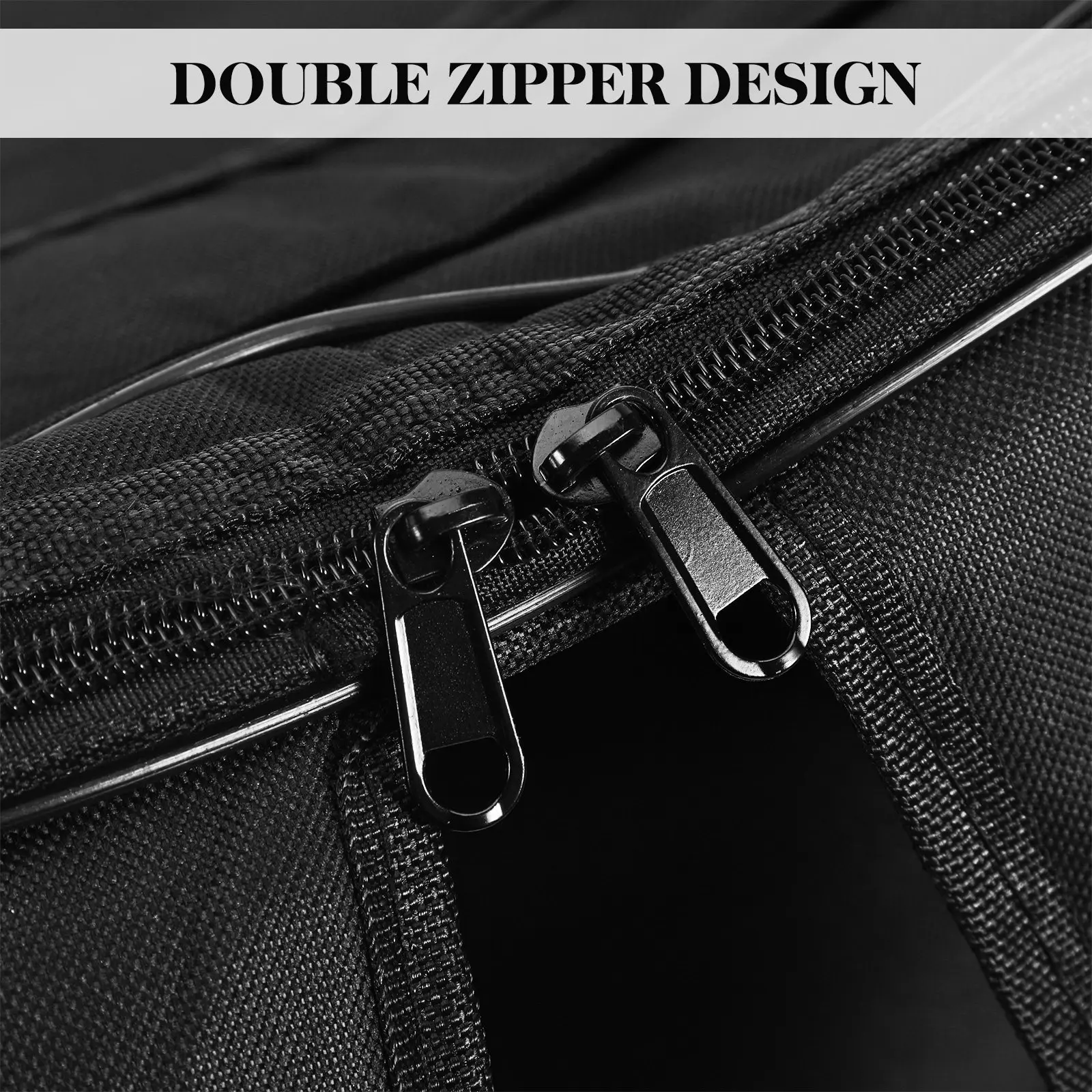 Mochila tipo acordeón negra, elegante, impermeable, bolsa de transporte para instrumentos musicales, estuche de almacenamiento con múltiples bolsillos, mango cómodo, 1 unidad