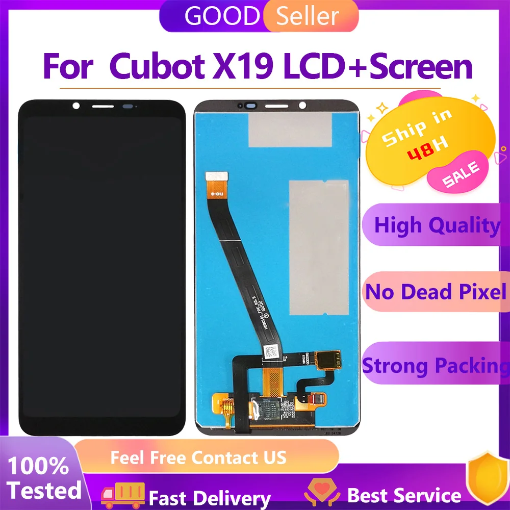 

5.93 inch For CUBOT X19 LCD Display+Touch Screen Digitizer Assembly 100% Original LCD+Touch Digitizer For CUBOT X19S Sensor LCD