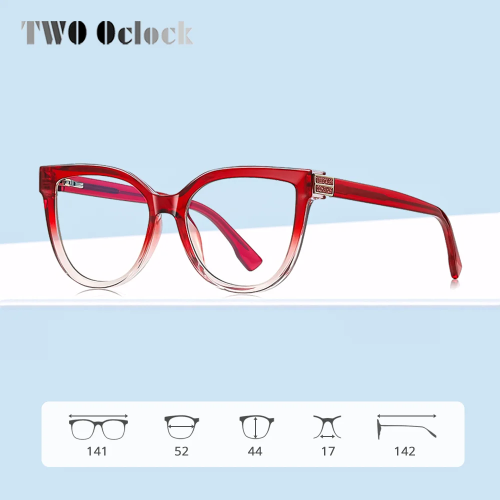 

Большая оправа для очков женская, в форме кошачьего глаза, с защитой от синего света, модные дизайнерские очки класса люкс, градиентные, для коррекции близорукости, оптическая оправа, без диоптрий