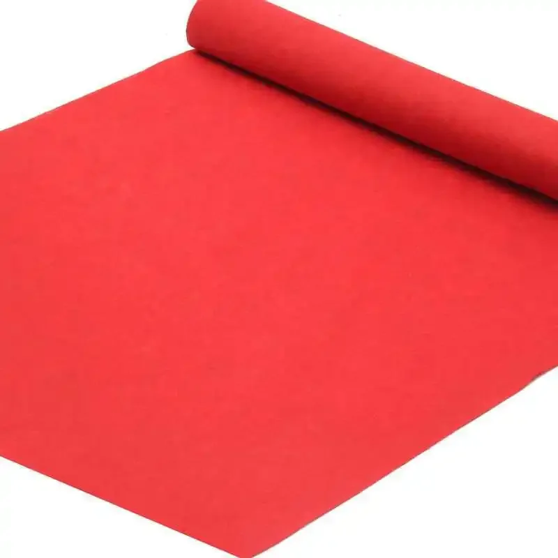 Tapis rouge en polyester pour couloir et hall de mariage, grand tapis, photomaton, fête de mariage, événement