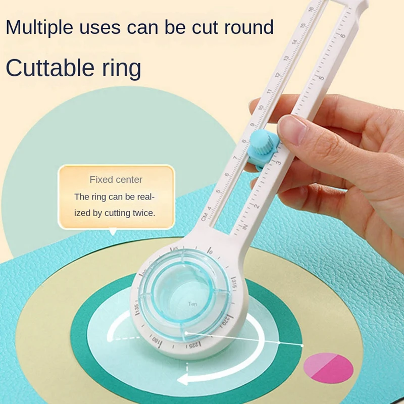 KW-TRIO Round Cutting Knife DIY Compass Circle Cutter 360 Adjustable Circular Paper Scrapbooking Cutters