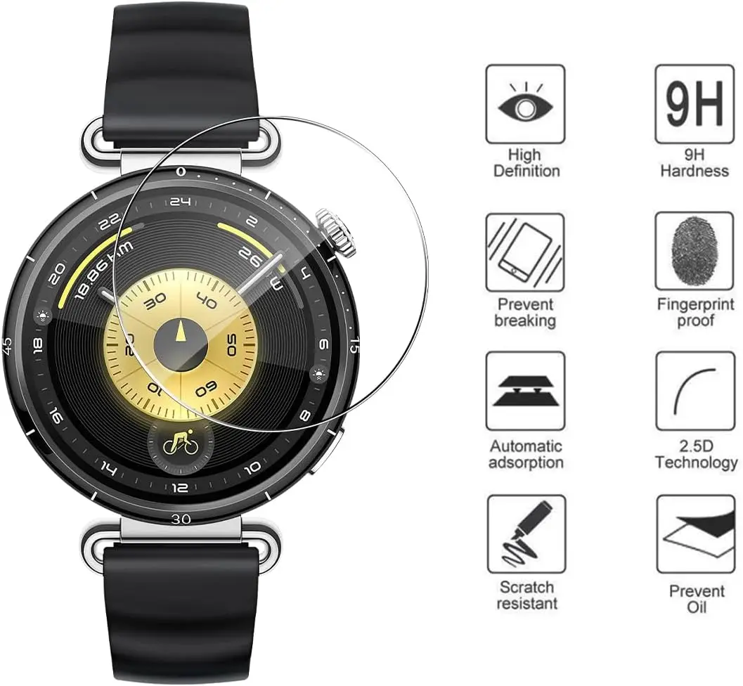 Screen Protector film for Huawei Watch GT6 41mm Anti-scratch Hydrogel Film HD Full Coverage Protective Film Watch Accessories