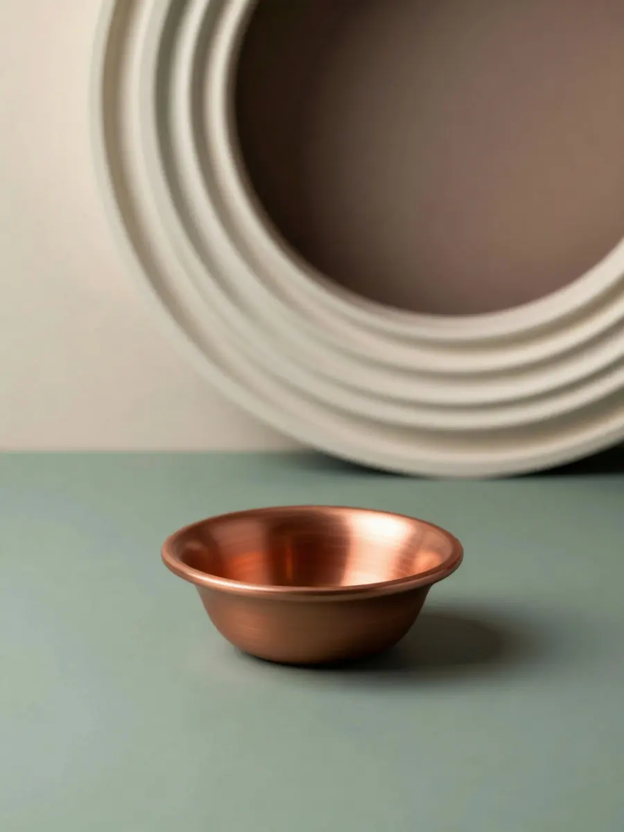 8Pcs Mini Brass Buddhist Offering Bowls 2 Inch Copper Ritual Water Bowls for Temple Altar Meditation Holy Water Ceremony Decor