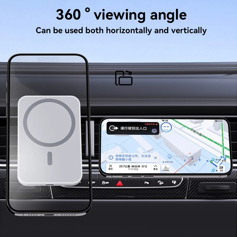 Wireless Car Charger Air Vent Mount Magnetic Wireless Car Charger Suitable For IPhone 15 14 13 12 11 Pro Max Xiaomi Samsung